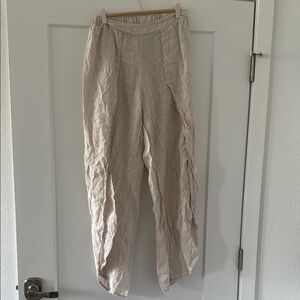 100% linen tulip pants